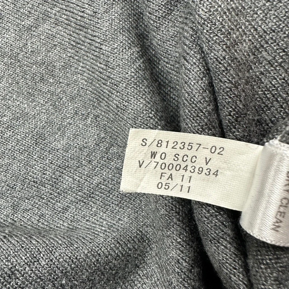 Banana Republic Luxury Blend Gray V-Neck Sweater Silk‎ Cotton Cashmere Mens L/T